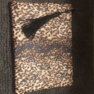 Cheetah print clutch bag, NEVER USED!